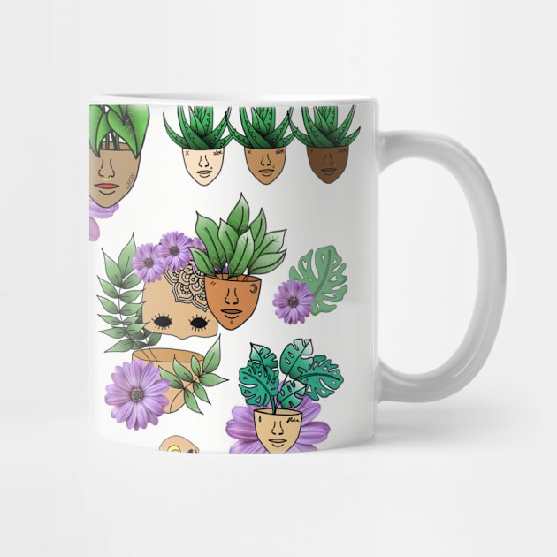 Surreal All Over Print of Punk Plant People by Tenpmcreations